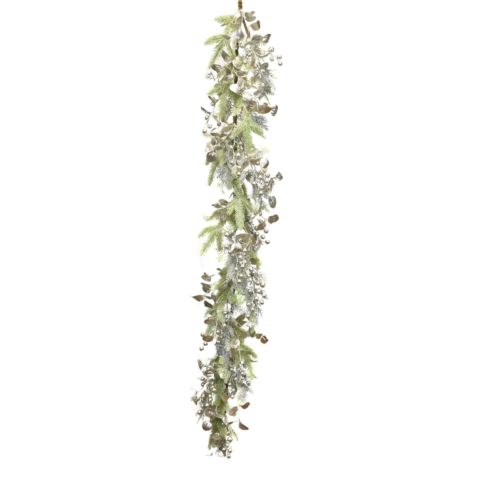 60" O Holy Night Metallic Pine, Eucalyptus, and Berry Garland | TA