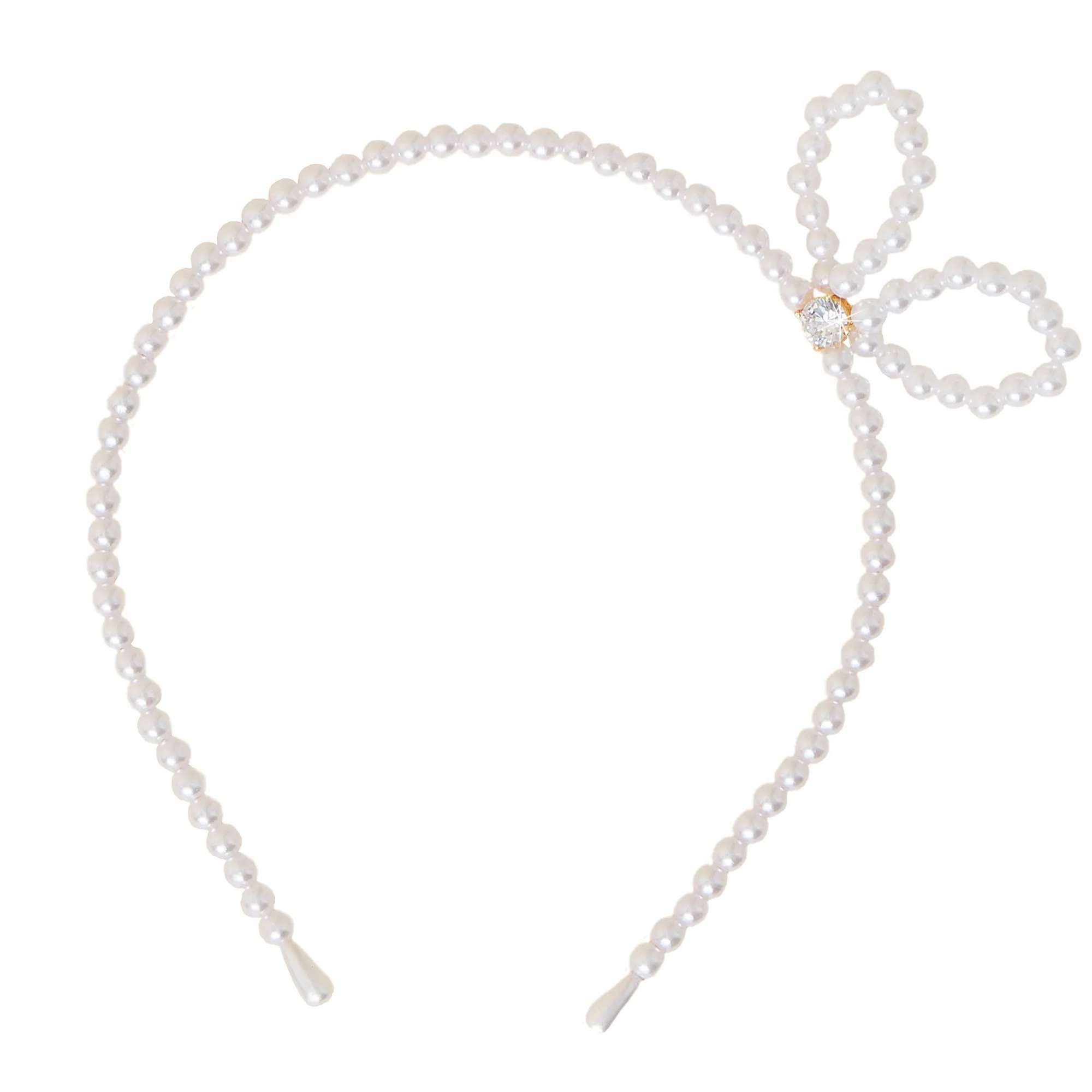 Accessorize London Girl's R Pearl Bow Alice Band
