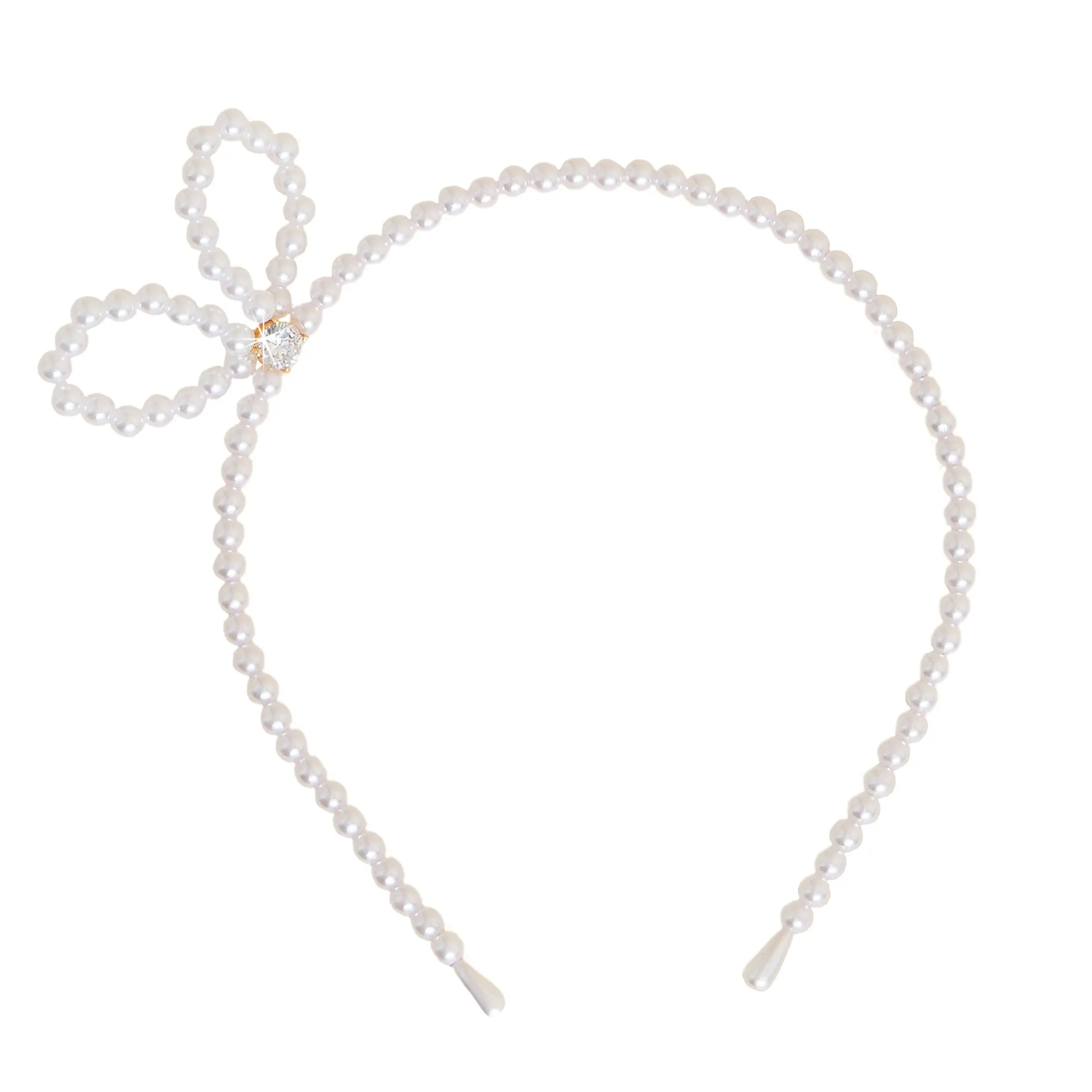 Accessorize London Girl's R Pearl Bow Alice Band