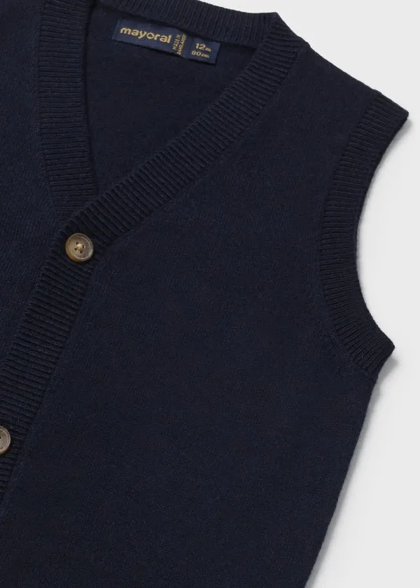Baby Knit Vest - Navy by Mayoral - FINAL SALE