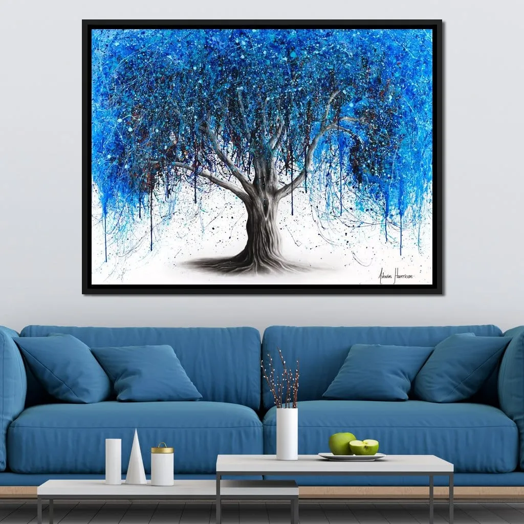 Blue Midnight Tree - Ashvin Harrison Art
