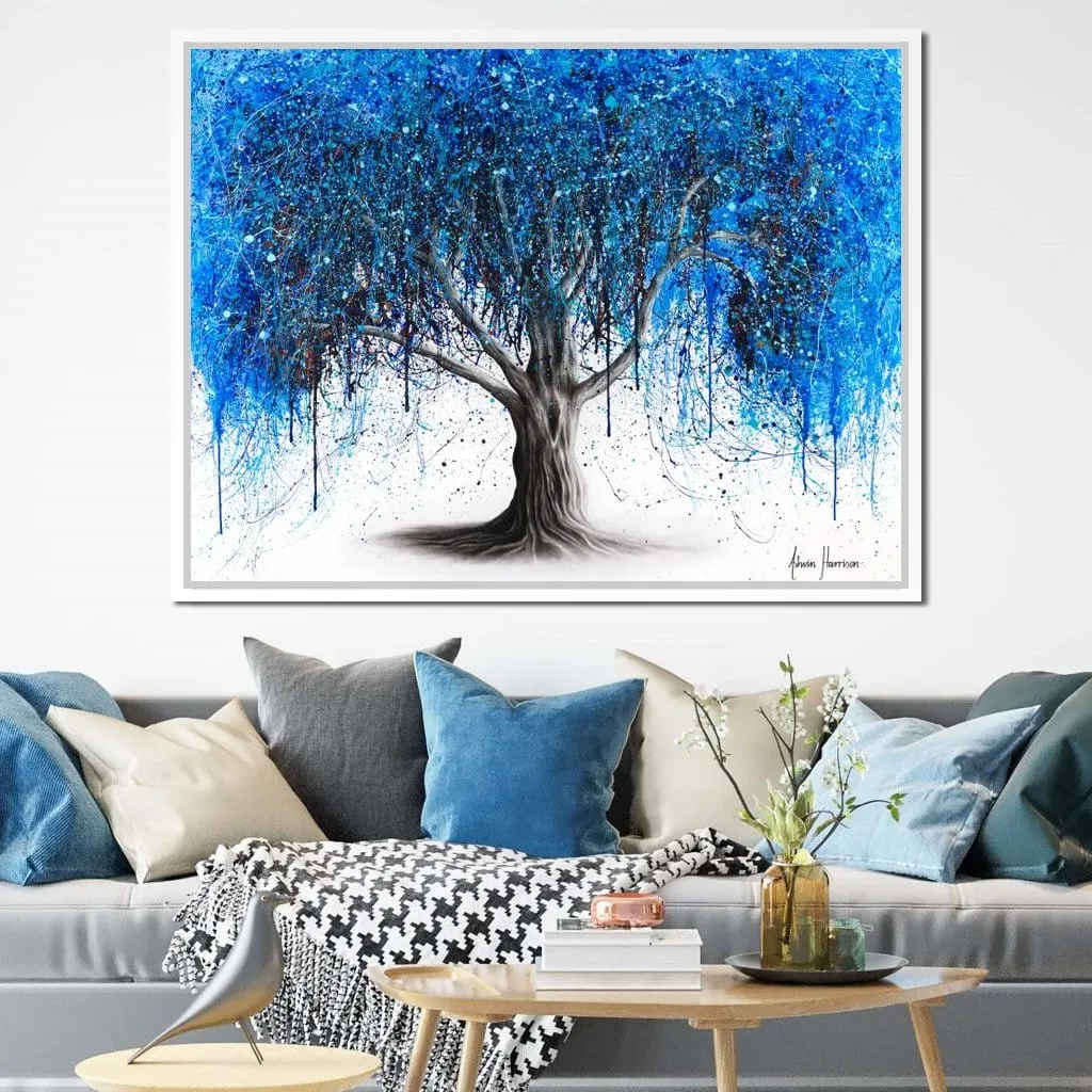 Blue Midnight Tree - Ashvin Harrison Art
