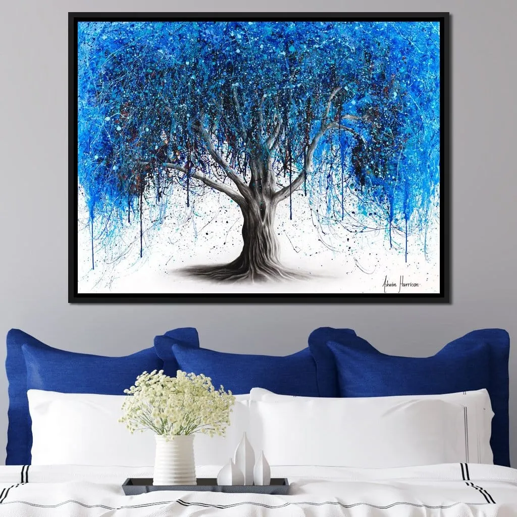 Blue Midnight Tree - Ashvin Harrison Art