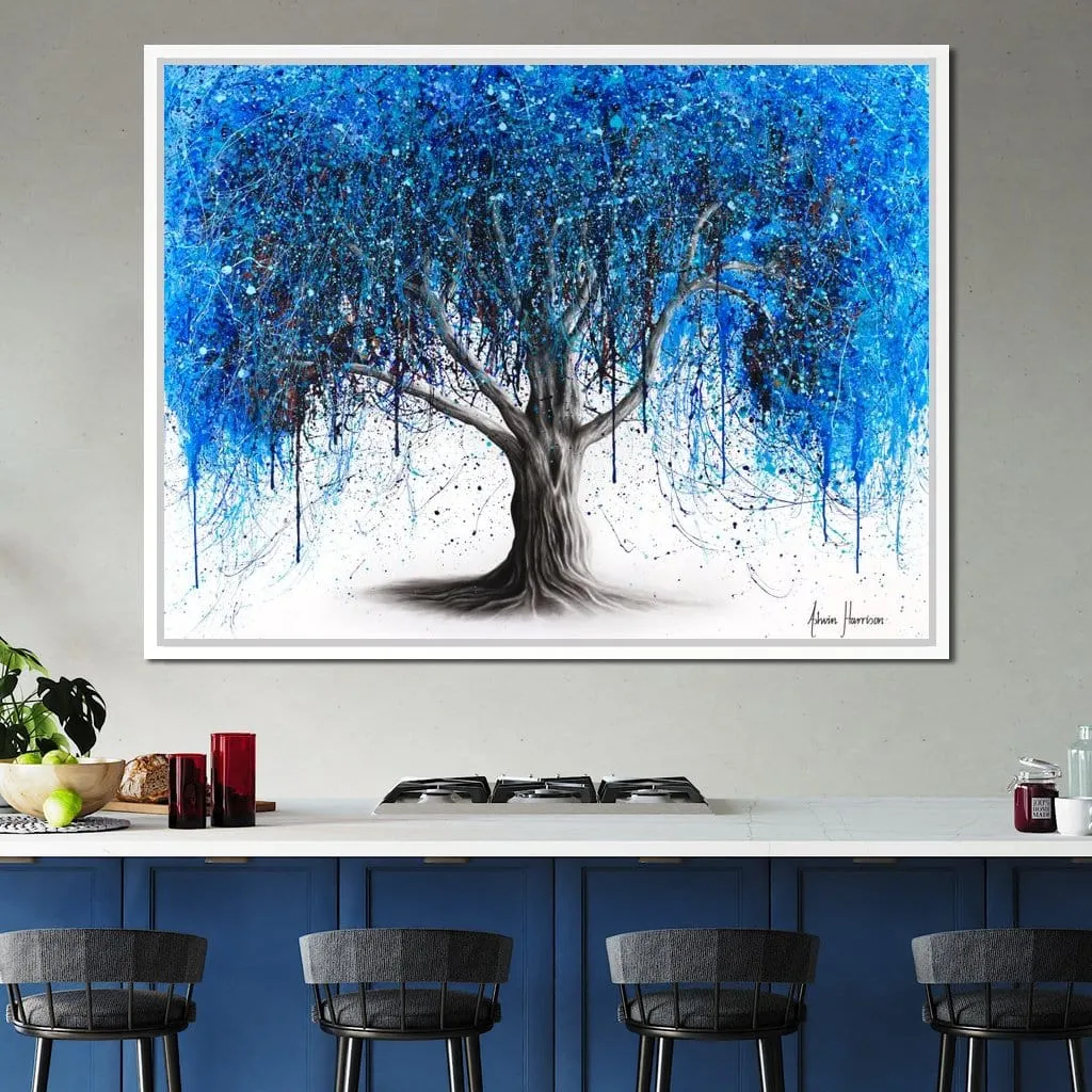 Blue Midnight Tree - Ashvin Harrison Art