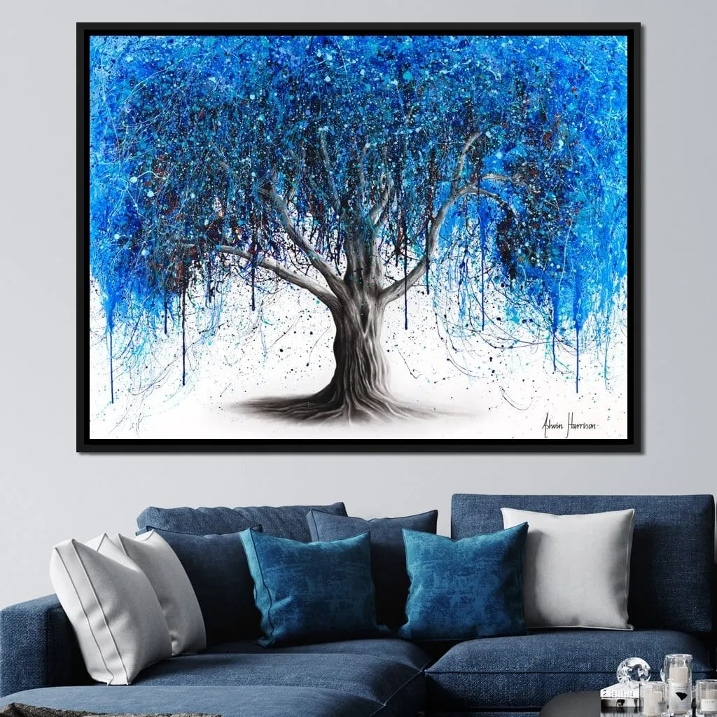 Blue Midnight Tree - Ashvin Harrison Art