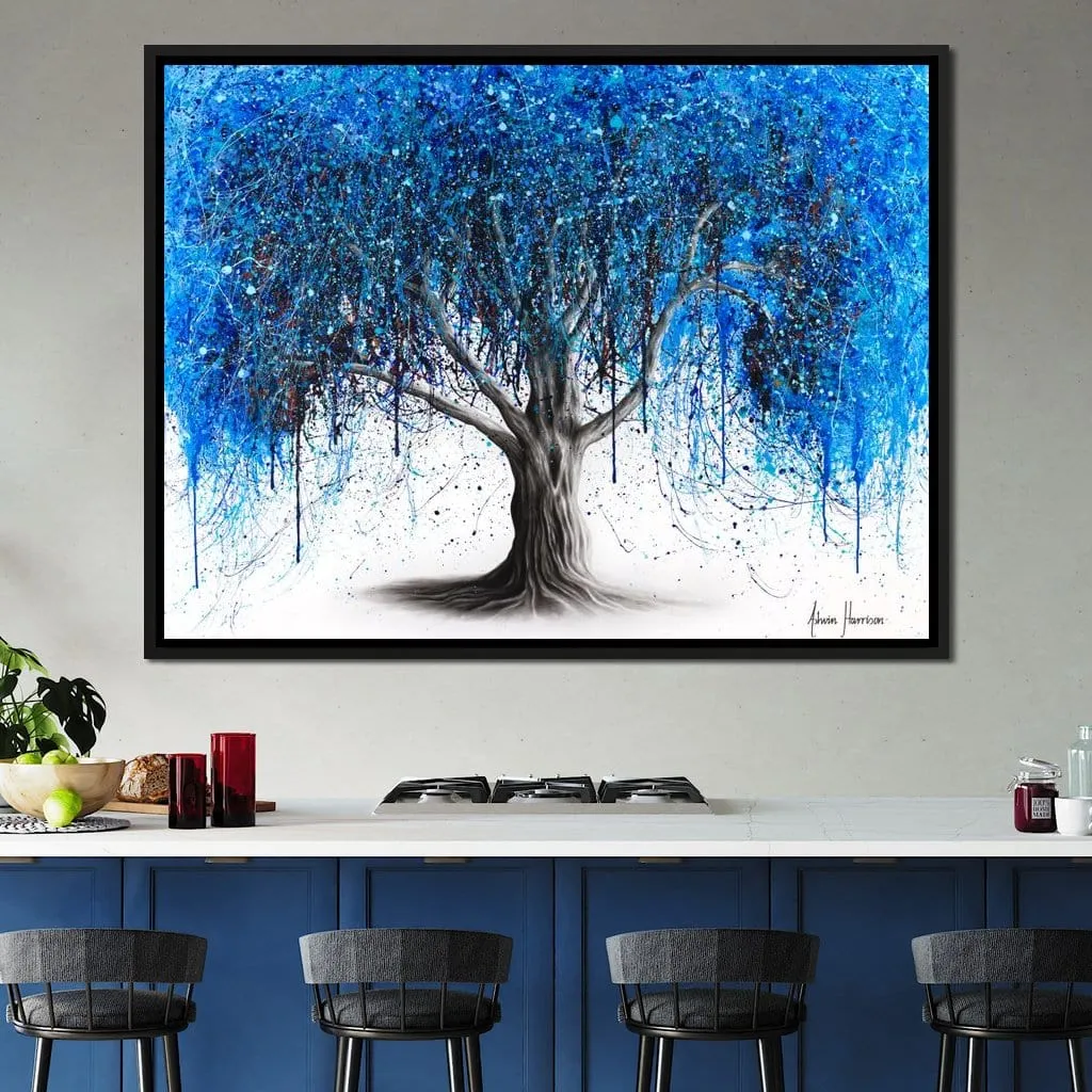 Blue Midnight Tree - Ashvin Harrison Art