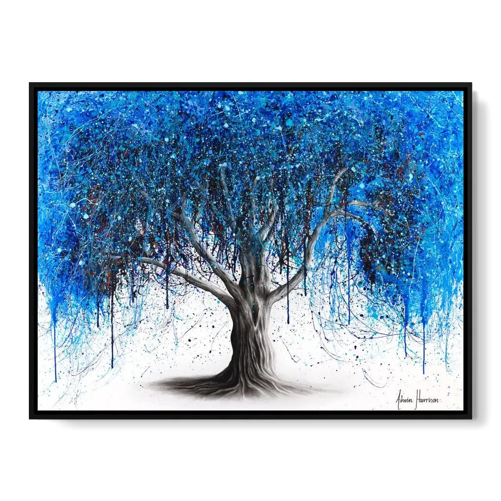 Blue Midnight Tree - Ashvin Harrison Art