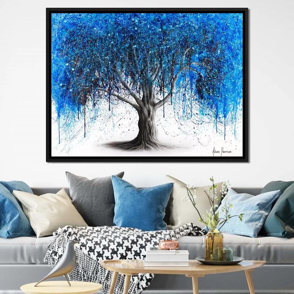 Blue Midnight Tree - Ashvin Harrison Art