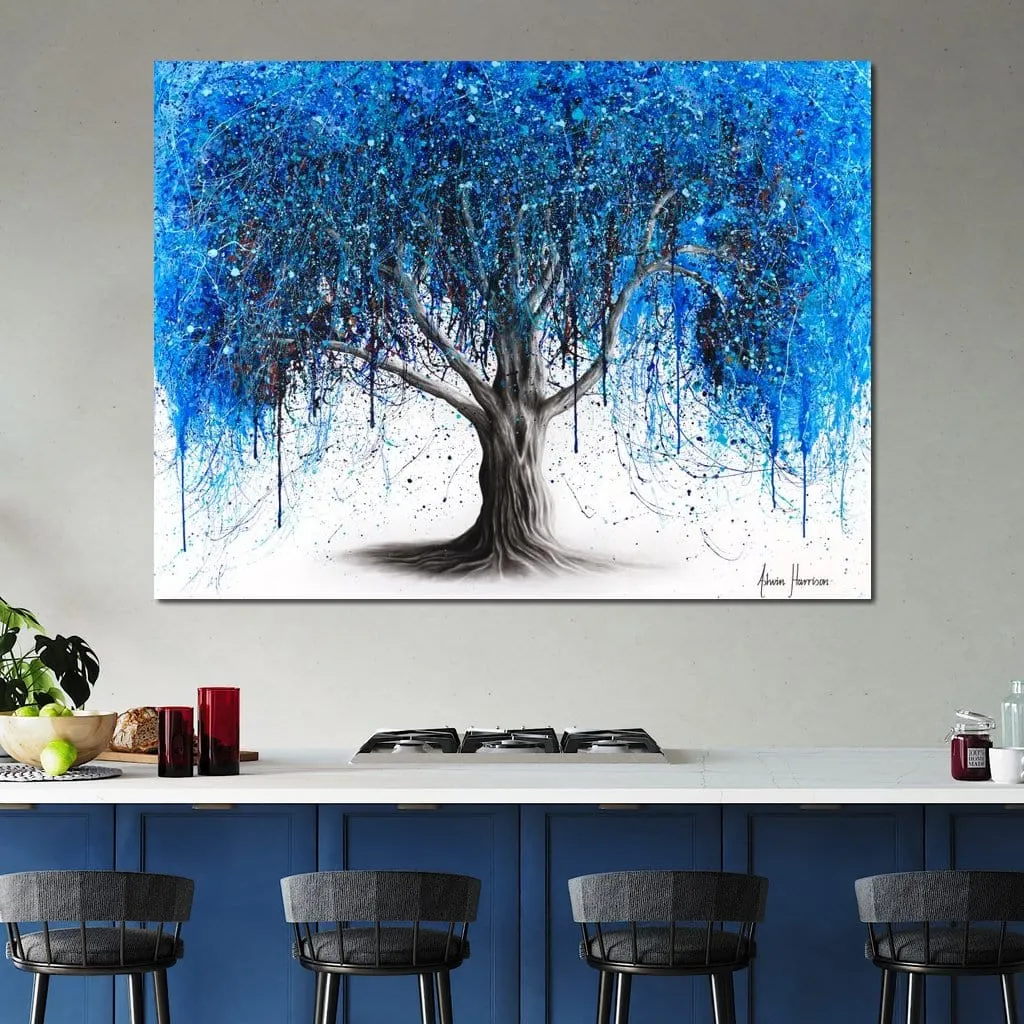 Blue Midnight Tree - Ashvin Harrison Art