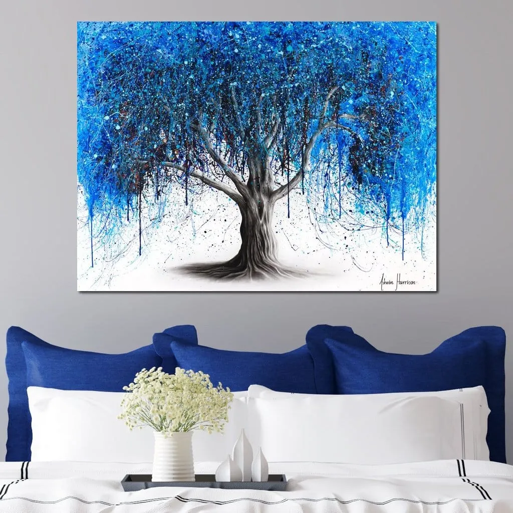 Blue Midnight Tree - Ashvin Harrison Art