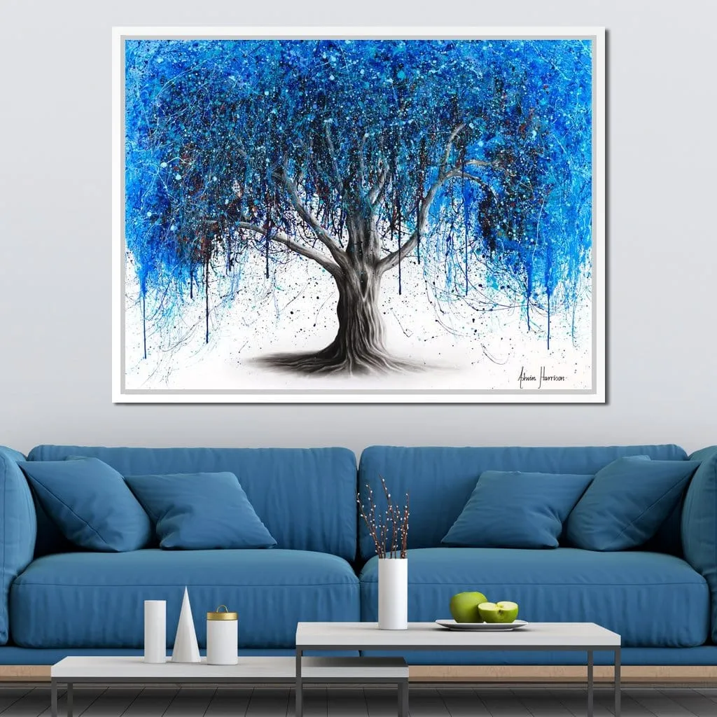 Blue Midnight Tree - Ashvin Harrison Art