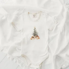 Child Of Mine Eggnog Trim Bodysuit - Glistening Tree