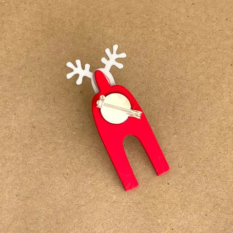 Christmas brooch - reindeer