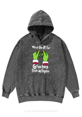 Christmas Stole My Lighter Y2K Washed Hoodie Cherrykitten