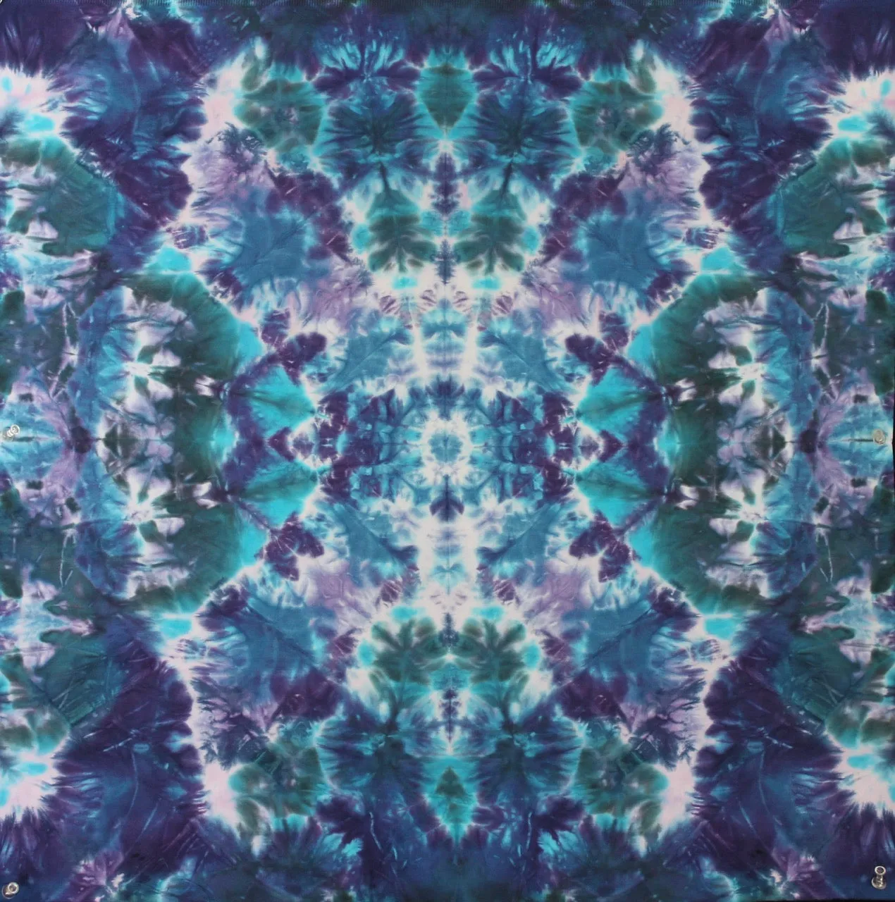 'Emerald and Amethyst Dynamics' Mandala 22"X 22" #1581