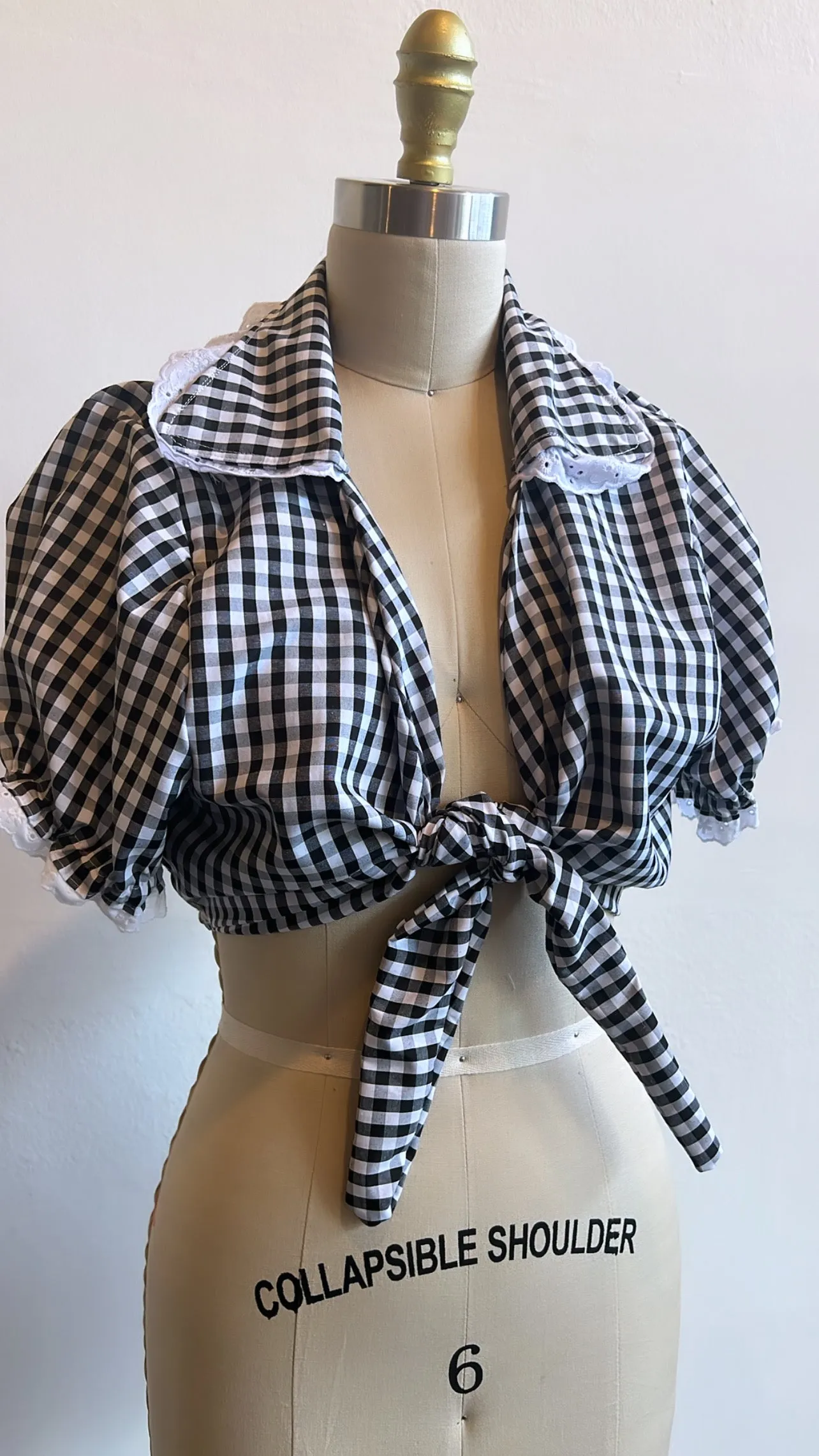 EmmyLou Gingham Wrap Top