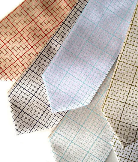 Graph Paper Silk Necktie