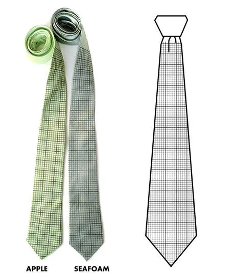 Graph Paper Silk Necktie