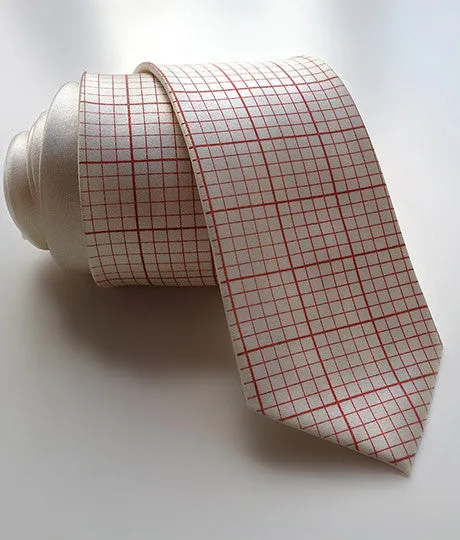 Graph Paper Silk Necktie