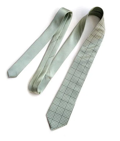 Graph Paper Silk Necktie