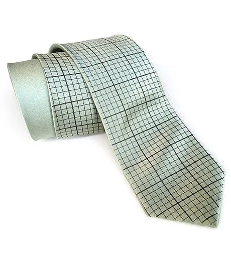 Graph Paper Silk Necktie