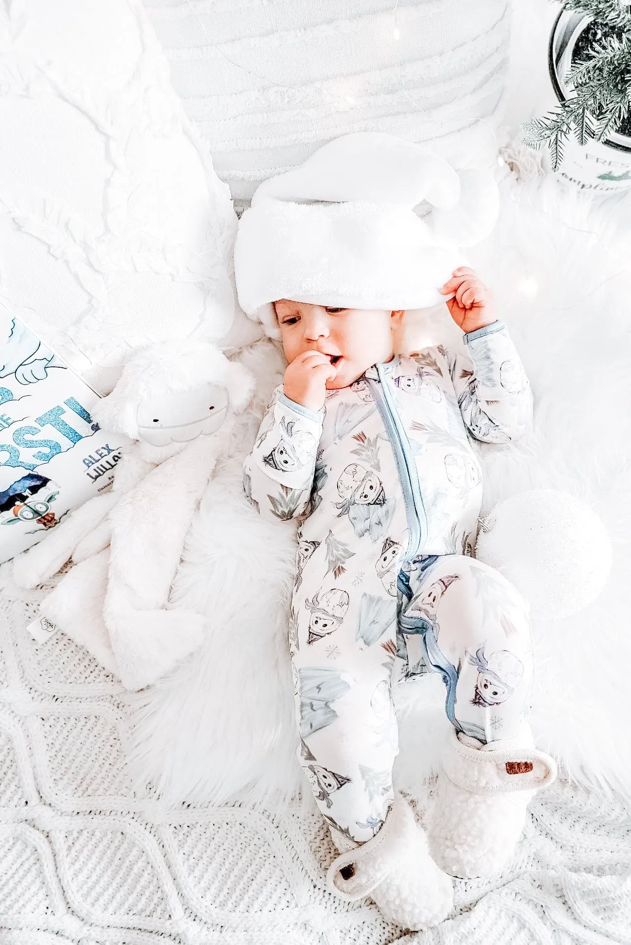 Holiday Zippies Sleepers - Silly Yeti Snowman & Ice Mountains