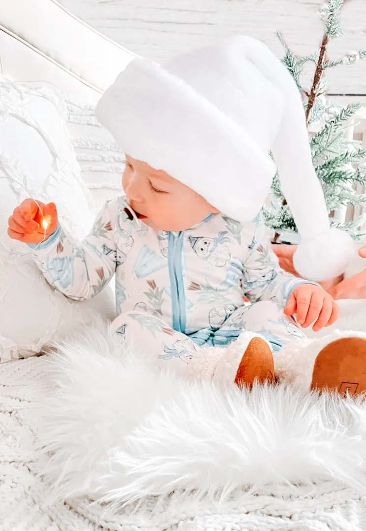 Holiday Zippies Sleepers - Silly Yeti Snowman & Ice Mountains