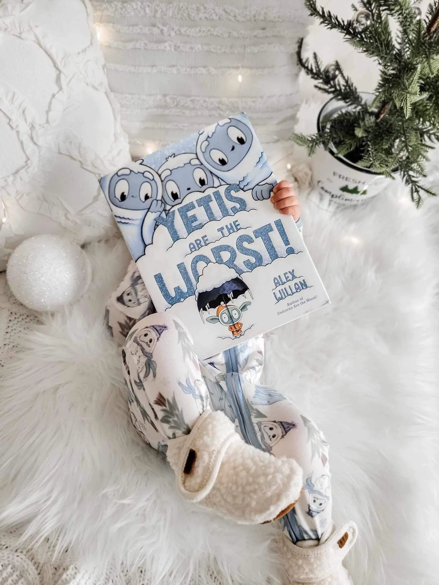 Holiday Zippies Sleepers - Silly Yeti Snowman & Ice Mountains