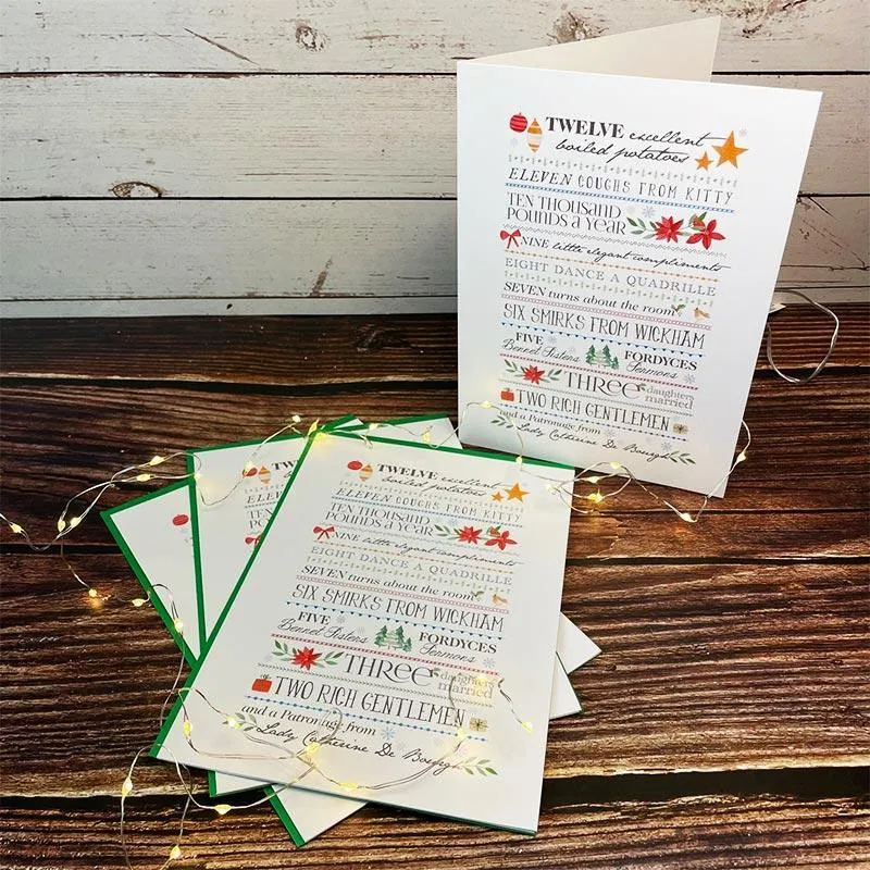 Jane Austen Christmas Cards - 12 Days Of Pride And Prejudice