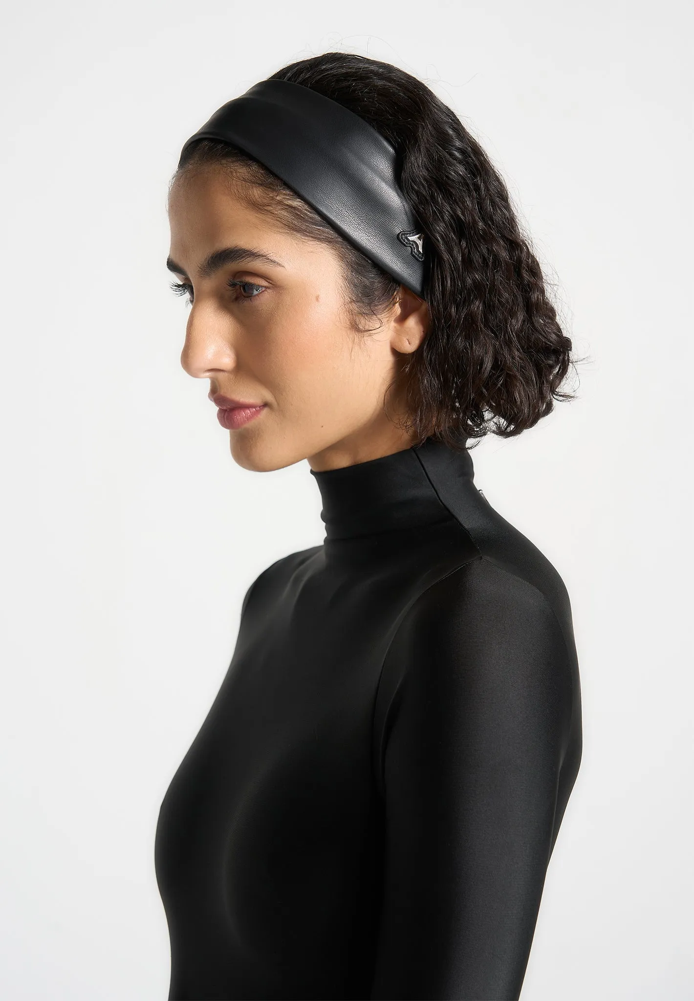 Leather Eiffel Headband - Black