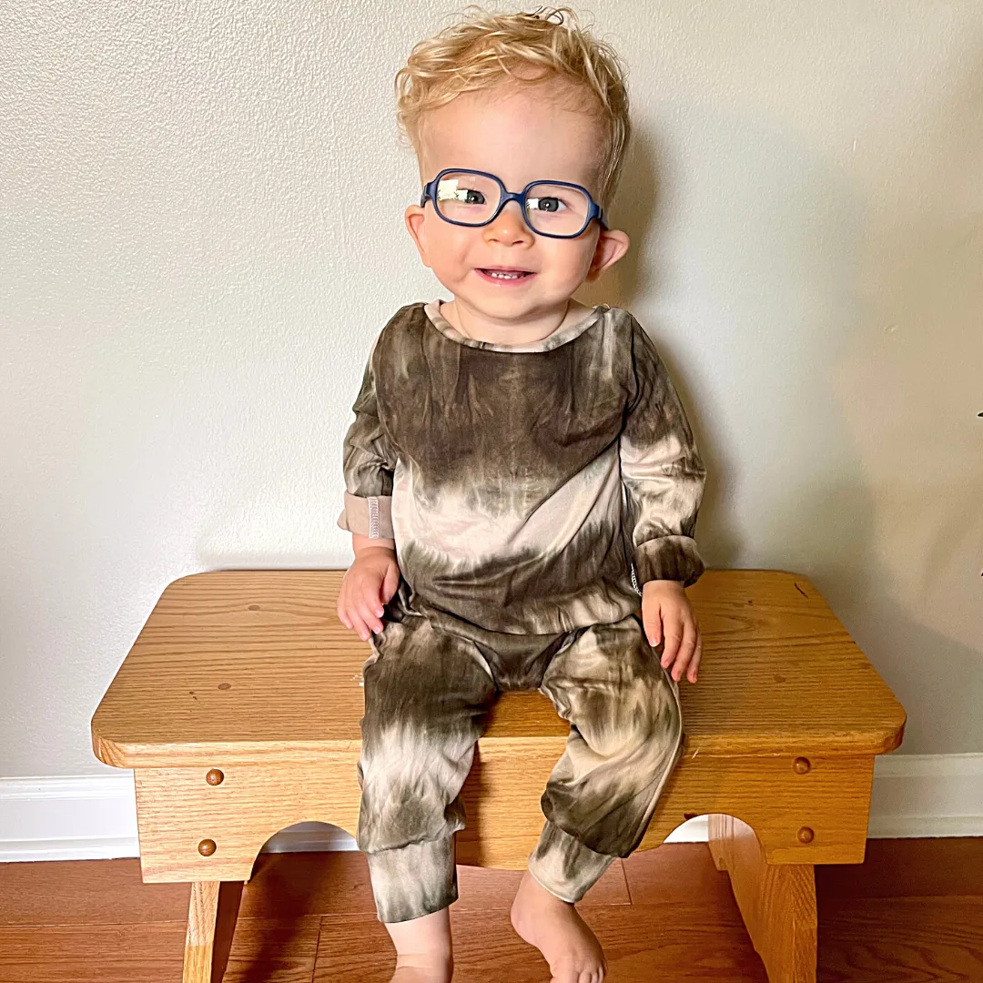 Olive Tie-Dye Romper