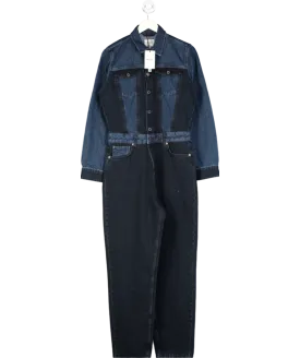 Pepe Jeans Blue Contrast Denim Jumpsuit UK M