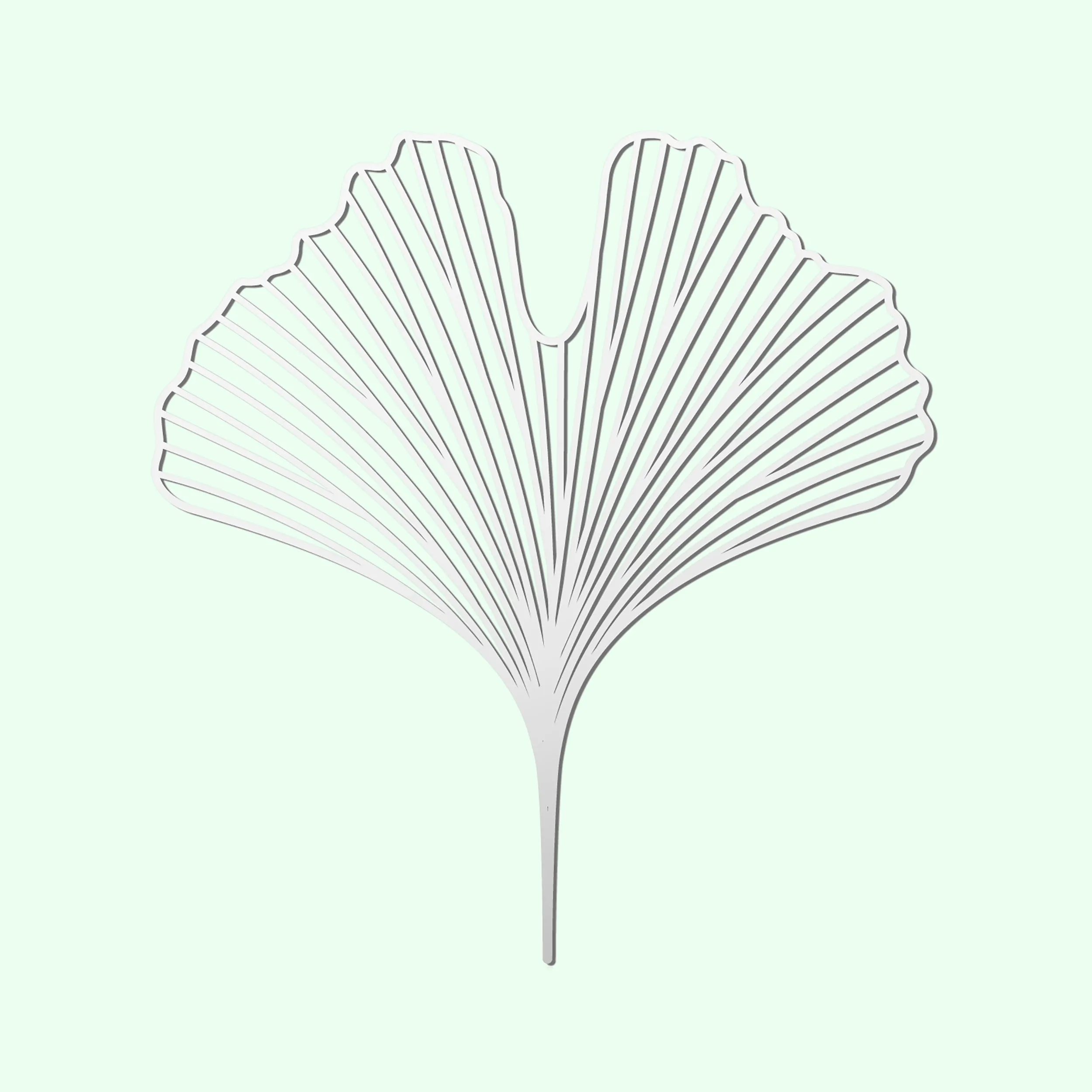 Elegant Stainless Steel Ginkgo Leaf Brooch