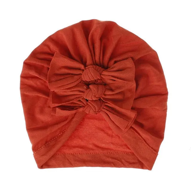 Triple Bow Knot Baby Turban