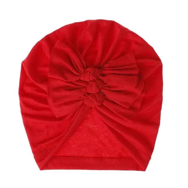 Triple Bow Knot Baby Turban