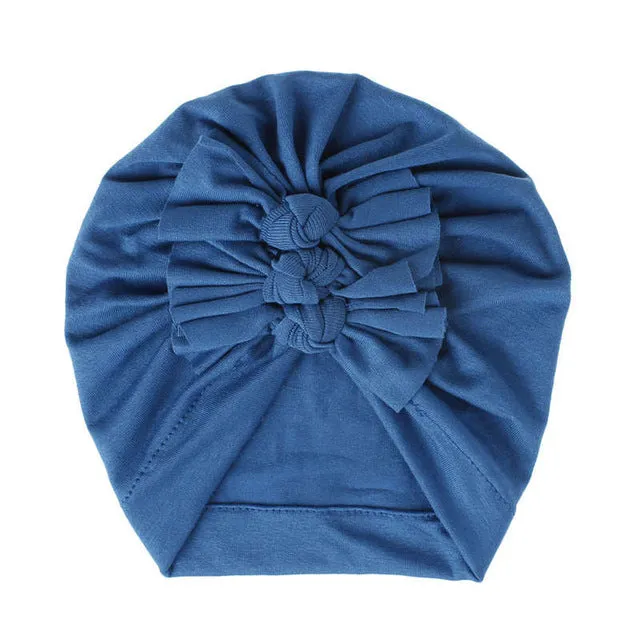 Triple Bow Knot Baby Turban