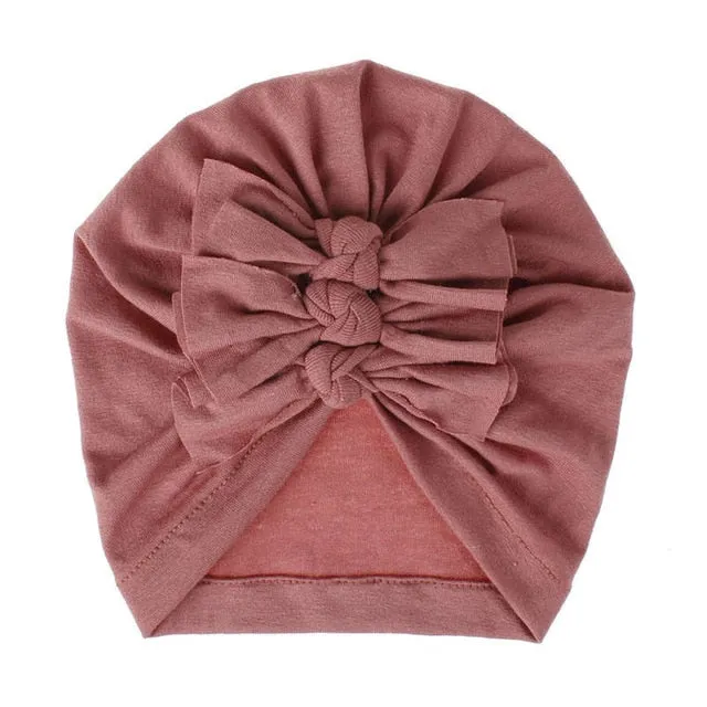 Triple Bow Knot Baby Turban