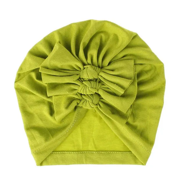 Triple Bow Knot Baby Turban
