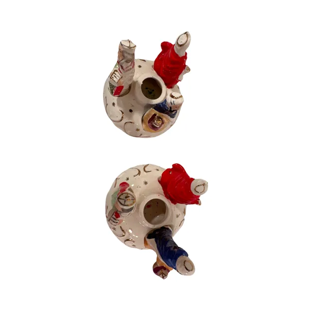 Vintage Commadore The Three Wise Men Ceramic Candleholder (Set of 2)