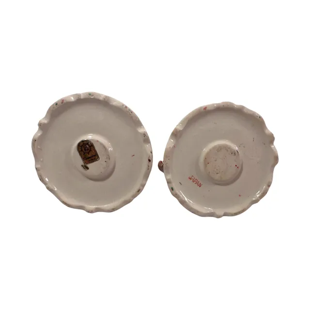 Vintage Commadore The Three Wise Men Ceramic Candleholder (Set of 2)